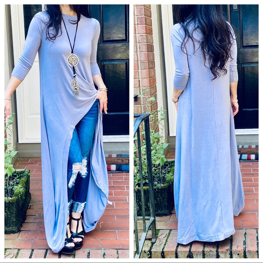 Best selling high low Lavender tunic dress - Picture 3 of 9